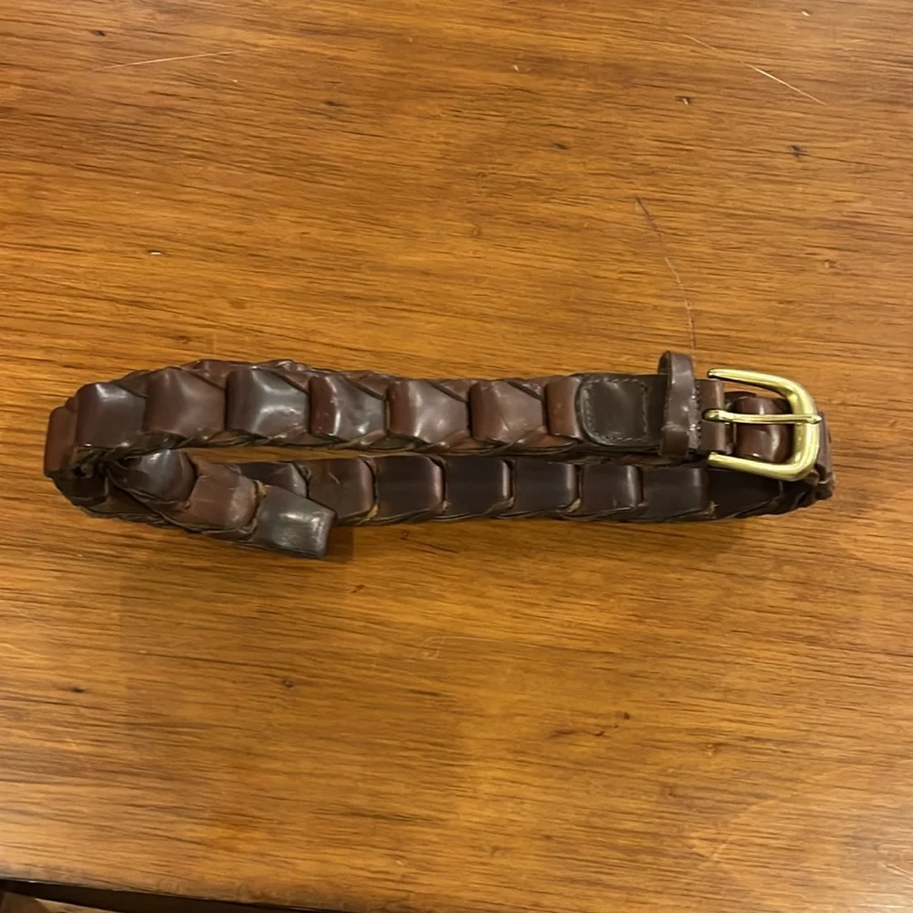 Oil Tanned Leather Belt brown Mens Size Medium 1” Wide